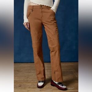NEW BDG Urban Outfitters Harper Moto Cargo Pants Straight Leg Orange 10